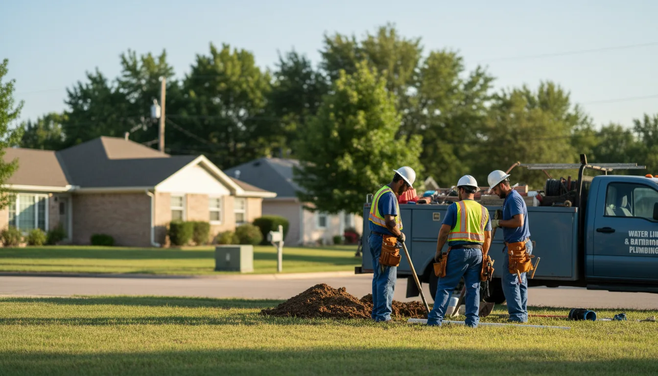 Residential water line and bathroom plumbing service in Clearwater, MN